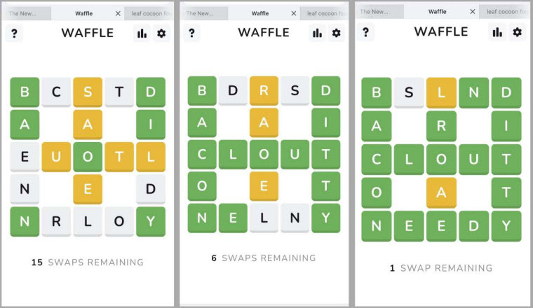 waffle wordle screenshot
